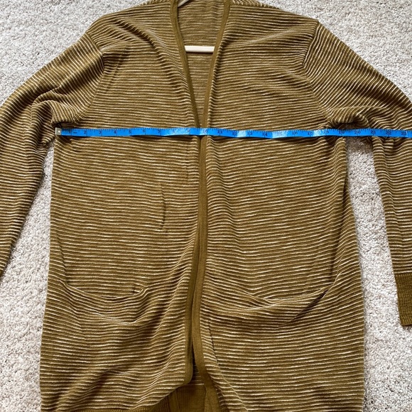 Madewell Ryder Cardigan sweater green and white stripe. XS - Picture 5 of 7